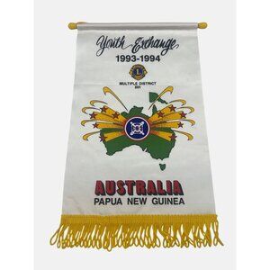 1993 / 1994 Lions Club International Banner Australia Papua New Guinea 12"